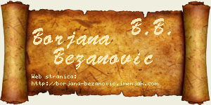 Borjana Bežanović vizit kartica